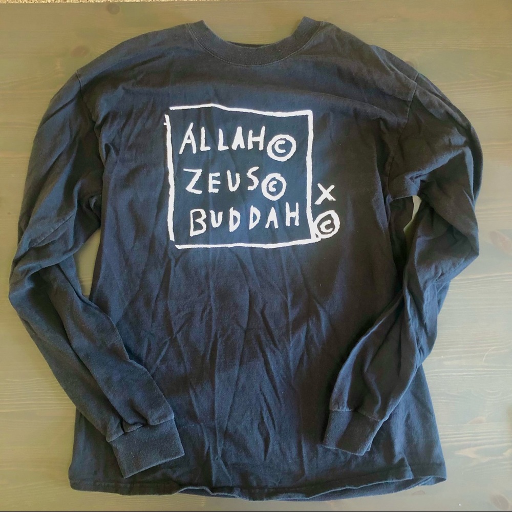 Supreme Jean-Michael Basquiat Allah Zeus Buddha long-sleeve shirt